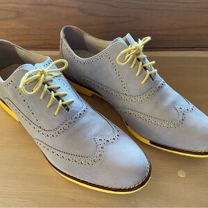 Cole Haan Women’s Grey nubuck Gramercy Oxford 9 B NIB